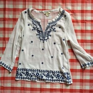 Lucky Brand Embroidered Blouse
